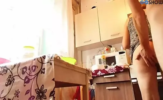 Milf Banged from Behind by Stud in Kitchen